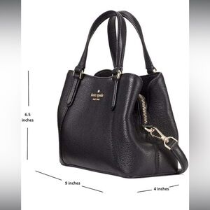 Kate Spade New York Jackson Medium Triple Compartment Satchel in Black Leather